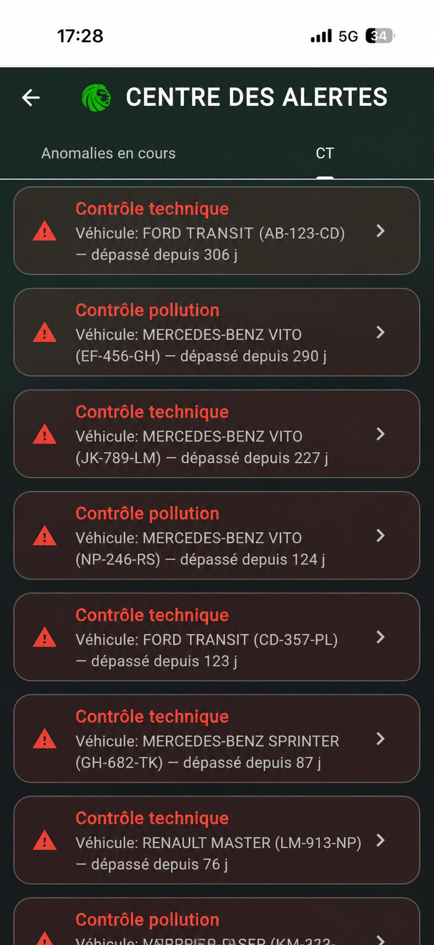 Centre des alertes réglementaires et techniques MotoriQ
